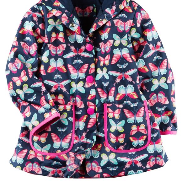 Carters Toddler Butterfly Raincoat, 3T - Picture 3 of 3